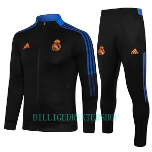 Real Madrid Treningsjakkedresser Barn 2022-23 Svart-Blå Real Madrid Treningsjakkedresser Barn 2022-23 Svart-Blå