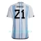 Argentina Paulo Dybala 21 Hjemmetrøye VM 2022