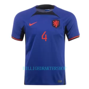 Virgil van Dijk 4 Nederland Bortetrøye VM 2022 Virgil van Dijk 4 Nederland Bortetrøye VM 2022