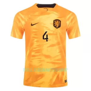 Virgil van Dijk 4 Nederland Hjemmetrøye VM 2022 Virgil van Dijk 4 Nederland Hjemmetrøye VM 2022