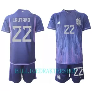 Argentina Lautaro Martínez 22 Bortetrøye Barn VM 2022 Argentina Lautaro Martínez 22 Bortetrøye Barn VM 2022