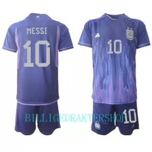 Argentina Lionel Messi 10 Bortetrøye Barn VM 2022