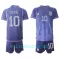 Argentina Lionel Messi 10 Bortetrøye Barn VM 2022