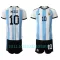 Argentina Lionel Messi 10 Hjemmetrøye Barn VM 2022