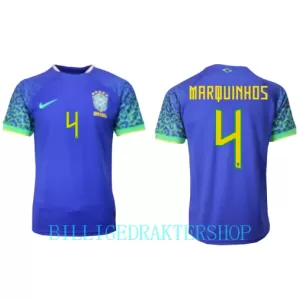 Brasil Marquinhos 4 Bortetrøye VM 2022