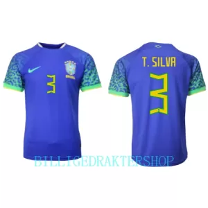 Brasil Thiago Silva 3 Bortetrøye VM 2022