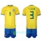 Brasil Thiago Silva 3 Hjemmetrøye Barn VM 2022