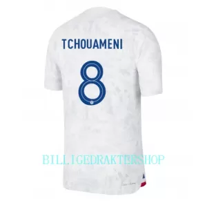 Frankrike Aurélien Tchouaméni 8 Bortetrøye VM 2022 Frankrike Aurélien Tchouaméni 8 Bortetrøye VM 2022