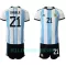Argentina Paulo Dybala 21 Hjemmetrøye Barn VM 2022