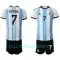 Argentina Rodrigo de Paul 7 Hjemmetrøye Barn VM 2022