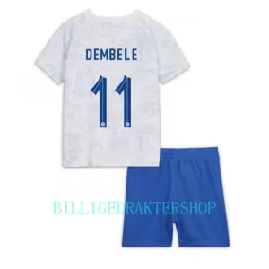 Frankrike Ousmane Dembélé 11 Bortetrøye Barn VM 2022 Frankrike Ousmane Dembélé 11 Bortetrøye Barn VM 2022