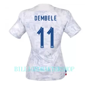 Frankrike Ousmane Dembélé 11 Bortetrøye Dame VM 2022 Frankrike Ousmane Dembélé 11 Bortetrøye Dame VM 2022