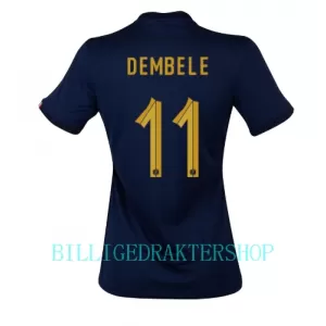 Frankrike Ousmane Dembélé 11 Hjemmetrøye Dame VM 2022 Frankrike Ousmane Dembélé 11 Hjemmetrøye Dame VM 2022