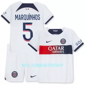 Paris Saint-Germain Marquinhos 5 Bortetrøye Barn 2023/2024 Paris Saint-Germain Marquinhos 5 Bortetrøye Barn 2023/2024