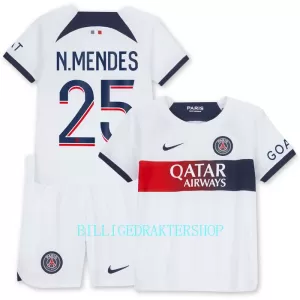 Paris Saint-Germain N.Mendes 25 Bortetrøye Barn 2023/2024 Paris Saint-Germain N.Mendes 25 Bortetrøye Barn 2023/2024