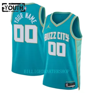 Charlotte Hornets Trøye Barn City Edition 2023/2024 Swingman Blågrønn Charlotte Hornets Trøye Barn City Edition 2023/2024 Swingman Blågrønn