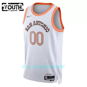 San Antonio Spurs Trøye Barn City Edition 2023/2024 Swingman Hvit