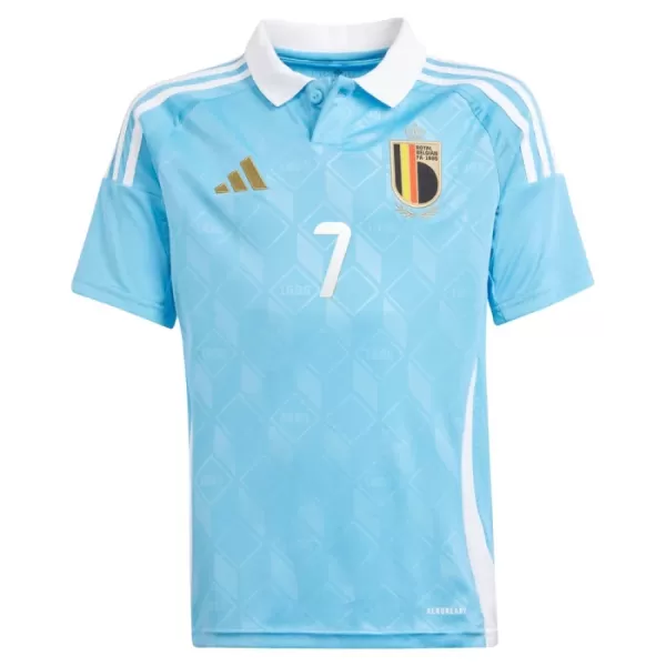Belgia Kevin De Bruyne 7 Bortetrøye Barn EM 2024