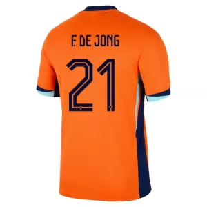 Nederland Frenkie de Jong 21 Hjemmetrøye Barn EM 2024