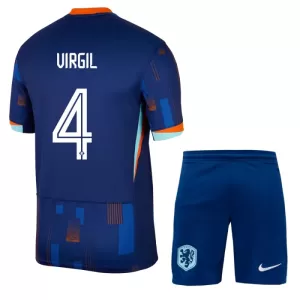 Nederland Virgil van Dijk 4 Bortetrøye Barn EM 2024 Nederland Virgil van Dijk 4 Bortetrøye Barn EM 2024