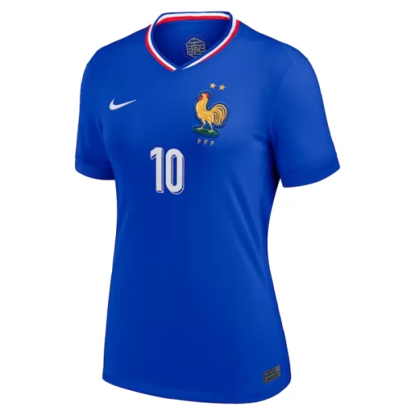 Frankrike Kylian Mbappé 10 Hjemmetrøye Dame EM 2024