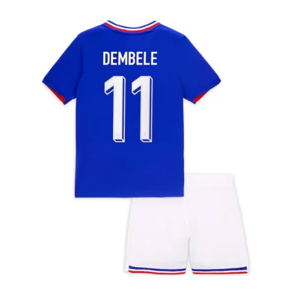 Frankrike Ousmane Dembélé 11 Hjemmetrøye Barn EM 2024