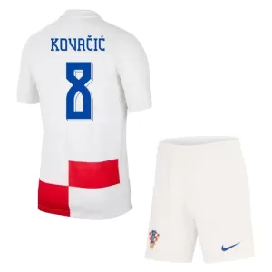 Kroatia Mateo Kovacic 8 Hjemmetrøye Barn EM 2024 Kroatia Mateo Kovacic 8 Hjemmetrøye Barn EM 2024