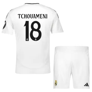 Real Madrid Aurélien Tchouaméni 18 Hjemmetrøye Barn 2024/2025 Real Madrid Aurélien Tchouaméni 18 Hjemmetrøye Barn 2024/2025