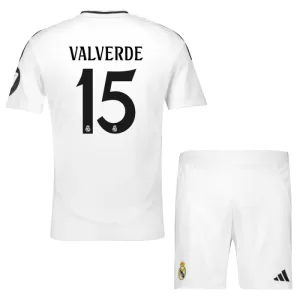 Real Madrid Federico Valverde 15 Hjemmetrøye Barn 2024/2025 Real Madrid Federico Valverde 15 Hjemmetrøye Barn 2024/2025