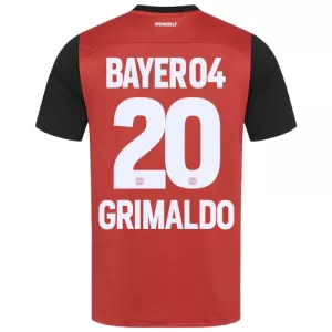 Bayer 04 Leverkusen Alejandro Grimaldo 20 Hjemmetrøye 2024/2025 Bayer 04 Leverkusen Alejandro Grimaldo 20 Hjemmetrøye 2024/2025