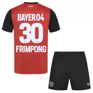Bayer 04 Leverkusen Jeremie Frimpong 30 Hjemmetrøye Barn 2024/2025 Bayer 04 Leverkusen Jeremie Frimpong 30 Hjemmetrøye Barn 2024/2025