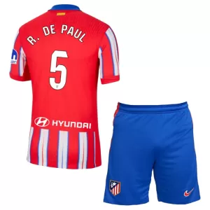Atlético Madrid Rodrigo de Paul 5 Hjemmetrøye Barn 2024/2025 Atlético Madrid Rodrigo de Paul 5 Hjemmetrøye Barn 2024/2025