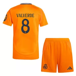 Real Madrid Federico Valverde 8 Bortetrøye Barn 2024/2025 Real Madrid Federico Valverde 8 Bortetrøye Barn 2024/2025