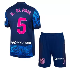 Atlético Madrid Rodrigo de Paul 5 Tredjetrøye Barn 2024/2025 Atlético Madrid Rodrigo de Paul 5 Tredjetrøye Barn 2024/2025