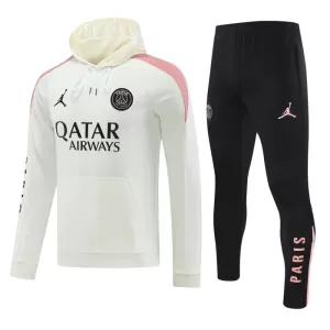 Paris Saint-Germain Hoodie Trenings Collegegenser Set 2024/2025 Hvit Paris Saint-Germain Hoodie Trenings Collegegenser Set 2024/2025 Hvit