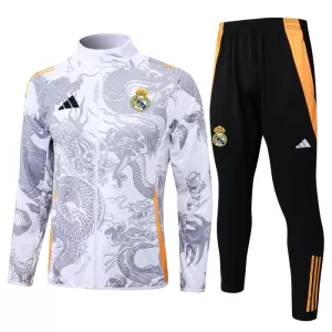 Real Madrid Treningsjakkedresser 2024/2025 Dragon Hvit Real Madrid Treningsjakkedresser 2024/2025 Dragon Hvit
