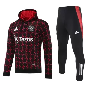 Manchester United Hoodie Trenings Collegegenser Set 2024/2025 Rød