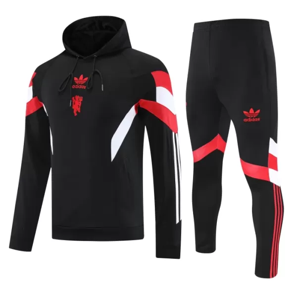 Manchester United Hoodie Trenings Collegegenser Set 2024/2025 Svart Manchester United Hoodie Trenings Collegegenser Set 2024/2025 Svart