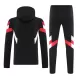 Manchester United Hoodie Trenings Collegegenser Set 2024/2025 Svart