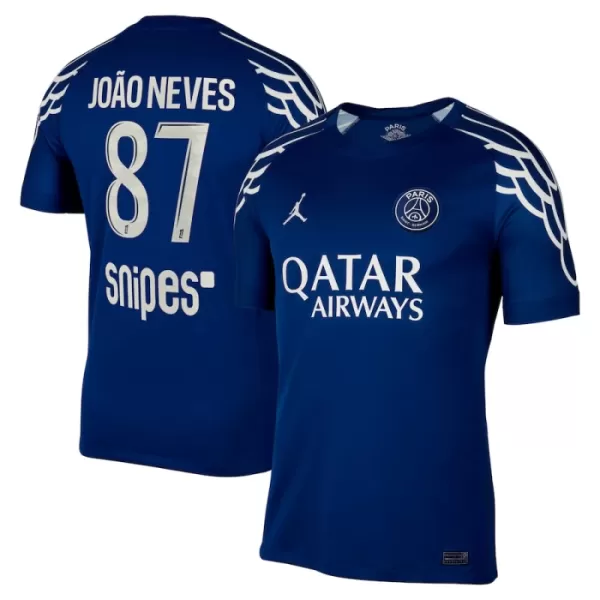 Paris Saint-Germain Joao Neves 87 Fjerde trøye 2024/2025 Paris Saint-Germain Joao Neves 87 Fjerde trøye 2024/2025