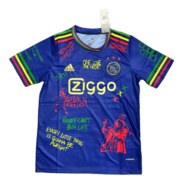 Ajax Amsterdam x Bob Marley Trøye 2024/2025 Blå Ajax Amsterdam x Bob Marley Trøye 2024/2025 Blå