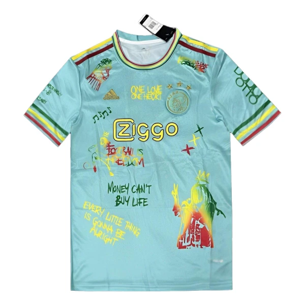 Ajax Amsterdam x Bob Marley Trøye 2024/2025 Blå Ajax Amsterdam x Bob Marley Trøye 2024/2025 Blå