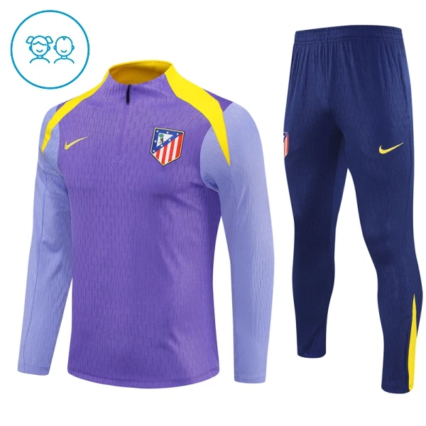 Atlético Madrid Trenings Collegegenser Set Barn 2025/2026 Lilla Atlético Madrid Trenings Collegegenser Set Barn 2025/2026 Lilla