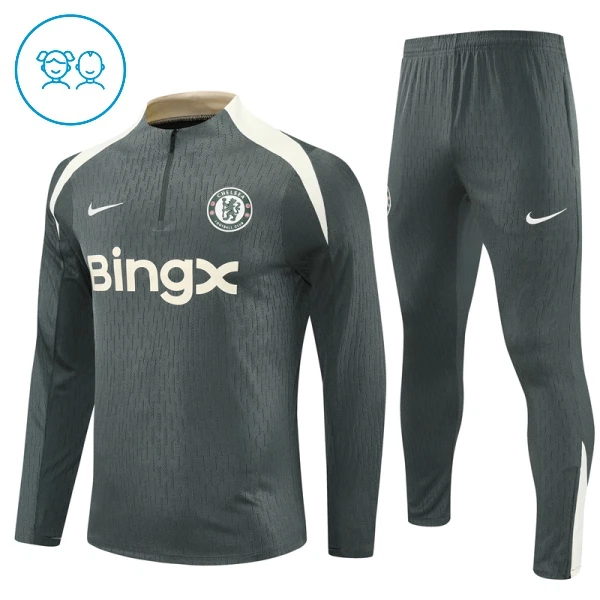 Chelsea Trenings Collegegenser Set Barn 2025/2026 Grå Chelsea Trenings Collegegenser Set Barn 2025/2026 Grå