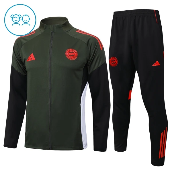 FC Bayern München Trenings Collegegenser Set Barn 2025/2026 Grønn FC Bayern München Trenings Collegegenser Set Barn 2025/2026 Grønn