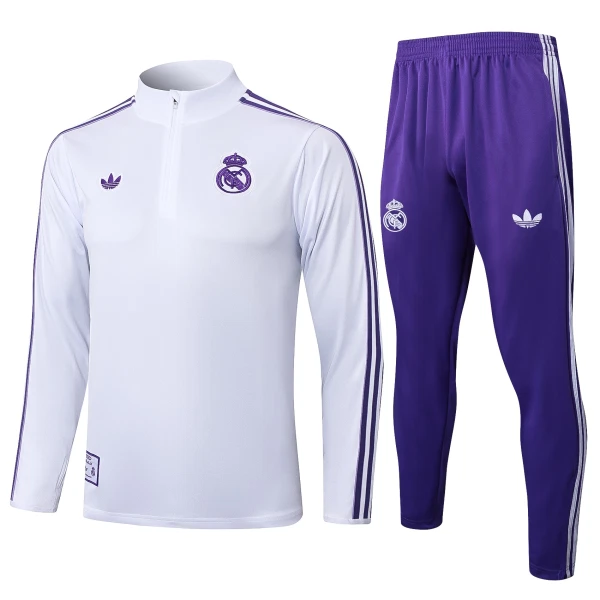 Real Madrid Trenings Collegegenser Set 2025/2026 Hvit Real Madrid Trenings Collegegenser Set 2025/2026 Hvit