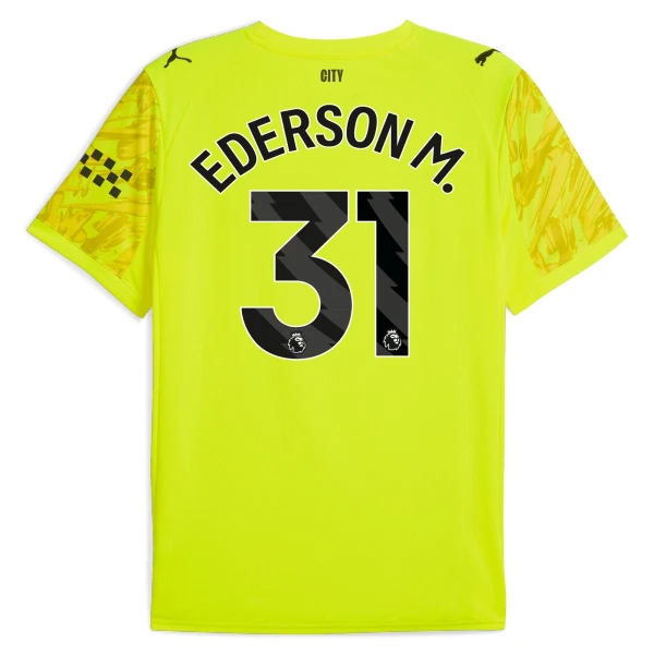 Manchester City Ederson Moraes M. 31 Målvakt Trøye 2025/2026 Gul Manchester City Ederson Moraes M. 31 Målvakt Trøye 2025/2026 Gul
