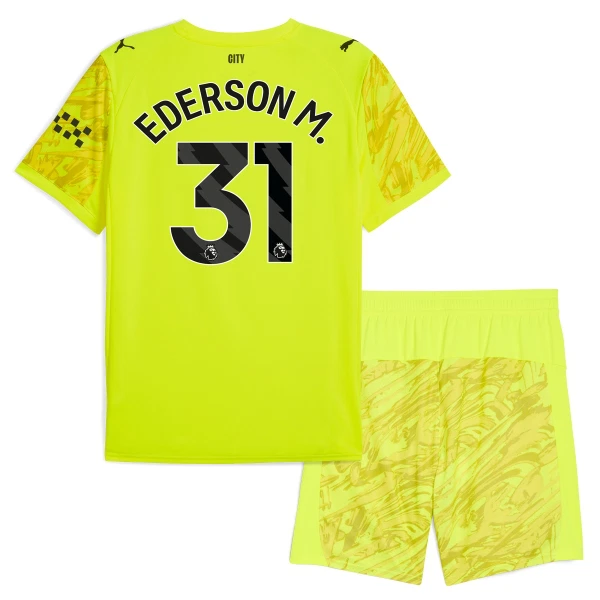 Manchester City Ederson Moraes M. 31 Målvakt Trøye Barn 2025/2026 Gul Manchester City Ederson Moraes M. 31 Målvakt Trøye Barn 2025/2026 Gul