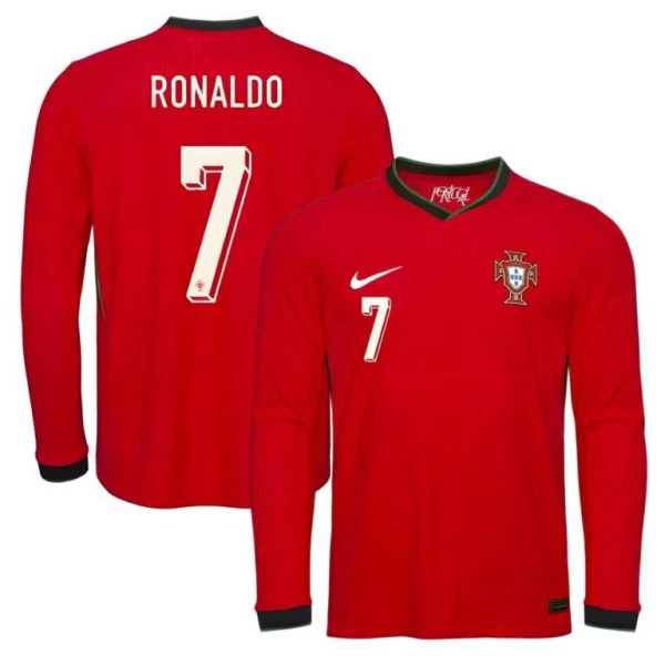 Portugal Cristiano Ronaldo 7 Hjemmetrøye 2025 Langermet Portugal Cristiano Ronaldo 7 Hjemmetrøye 2025 Langermet