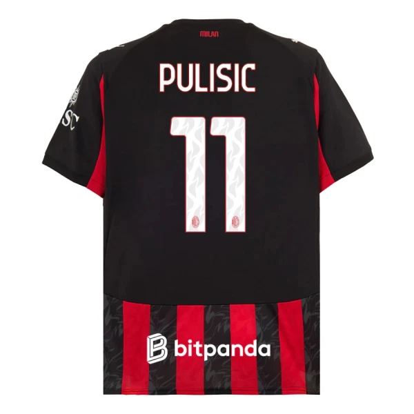 AC Milan Christian Pulišić 11 Hjemmetrøye 2025/2026 AC Milan Christian Pulišić 11 Hjemmetrøye 2025/2026